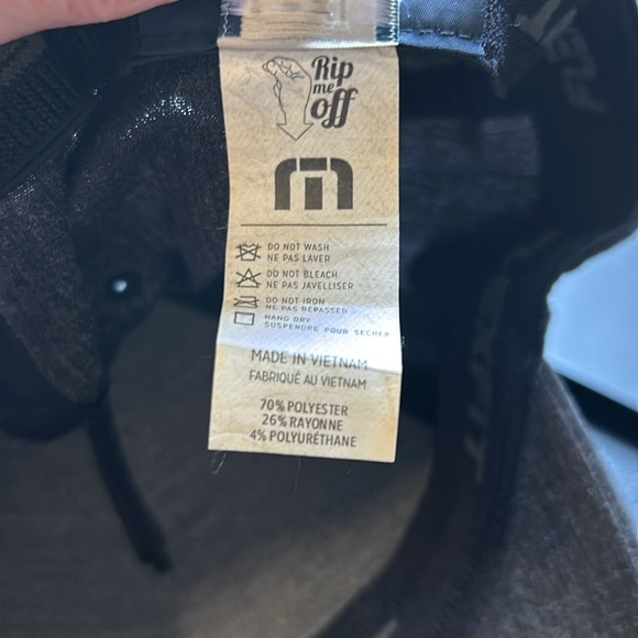 Travis Mathew Party Parrot Mens Hat Golf Dark Grey Flex Fit Sz L-XL - Picture 7 of 7